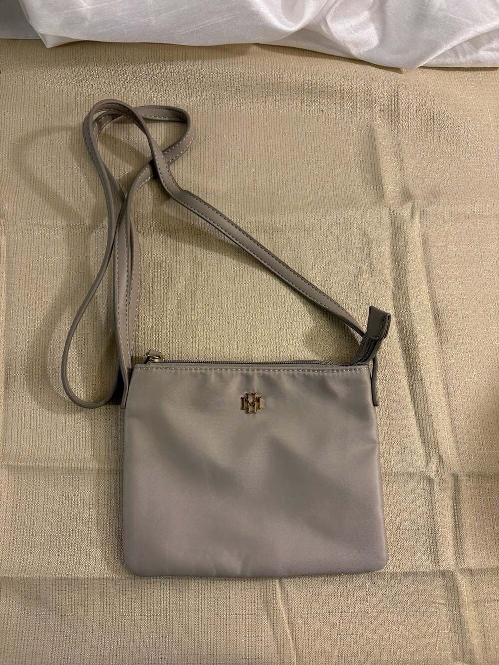 Mark & Hall Nylon Crossbody Bag in Taupe